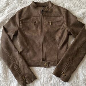 Lioness brown leather jacket